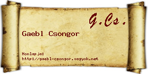 Gaebl Csongor névjegykártya