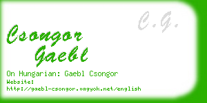 csongor gaebl business card